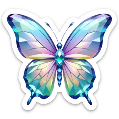 butterfly shaped 56-carat iridescent diamond sticker