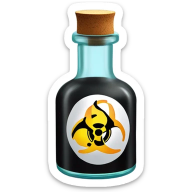 Resident evil T virus antidote bottle sticker