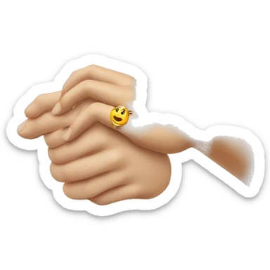 Deux doigts avec une bague sticker