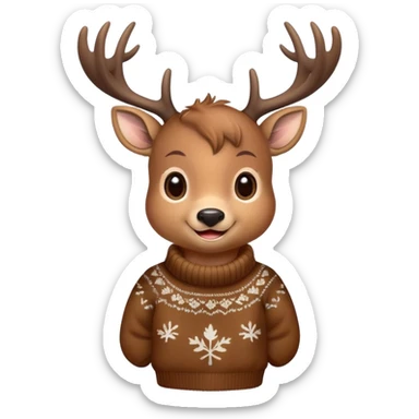 Cute deer is wearing ralph Lauren  sticker
