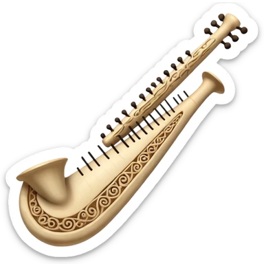 prehistoric musical instrument sticker