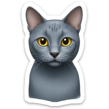 Russian blue cat sticker