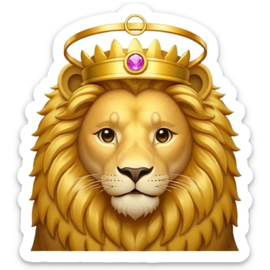 lion with a halo sticker