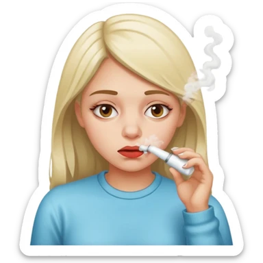 a girl snorting cocaine sticker