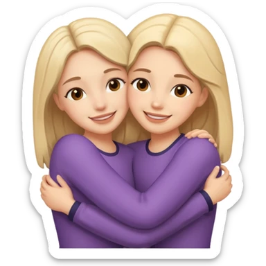 Hugging sister love sticker