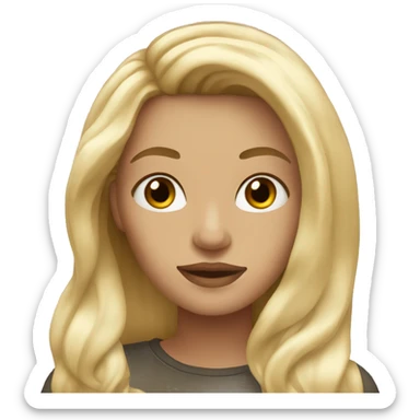 blonde girl long hair with starbucks sticker