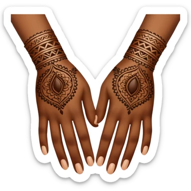 Hands with henna  sticker