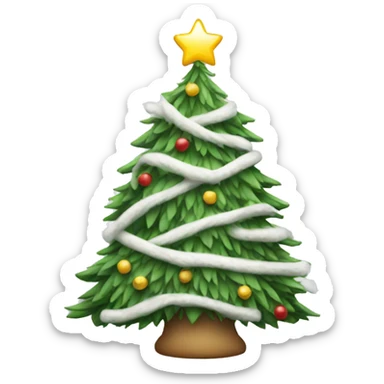 White Christmas tree sticker