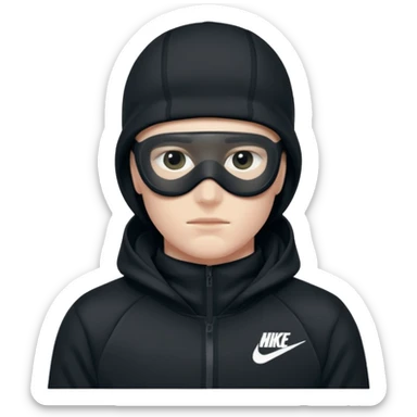 White person wearing a Nike Tex with hood and ski mask co all black and https://encrypted-tbn0.gstatic.com/images?q=tbn:ANd9GcTQEV3H5Fpq8Dp-ki2RTwgbdHqMsKZzDtarA9ywqiFzKVKjxdLc5Fq9yDOax7-XC4trueI2pFuItpqM_TVrGODdDG5la_rbm9lB8utSLKXm&s=10 sticker