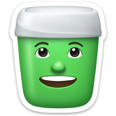 un baño plastico  portaltl color  verde sticker