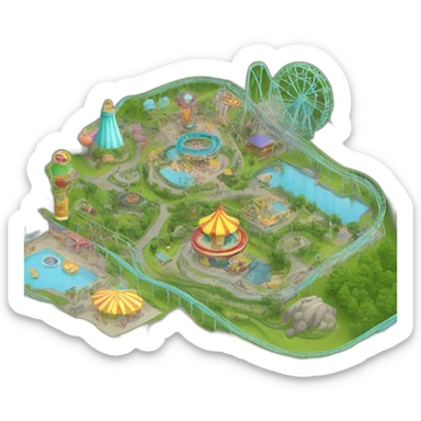 Theme park sticker
