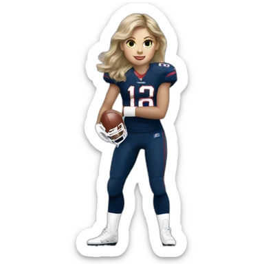 taylor swift as a nfl player sticker