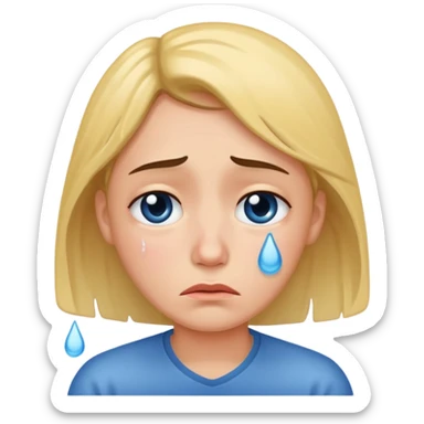 sad and lonley person sticker