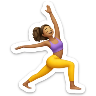 Chica haciendo yoga sticker