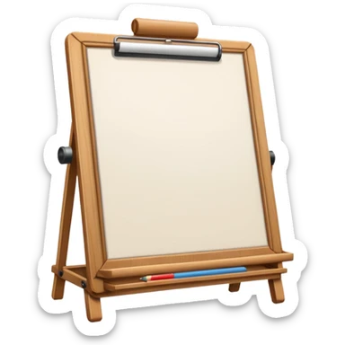drawing board with classic wooden frame，front side sticker