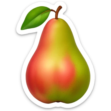pear with red blush  sticker