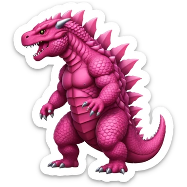 pink godzilla sticker