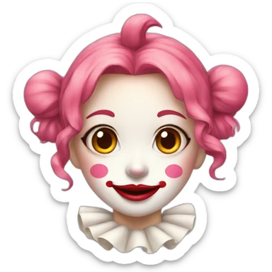 clown girl japanese sticker