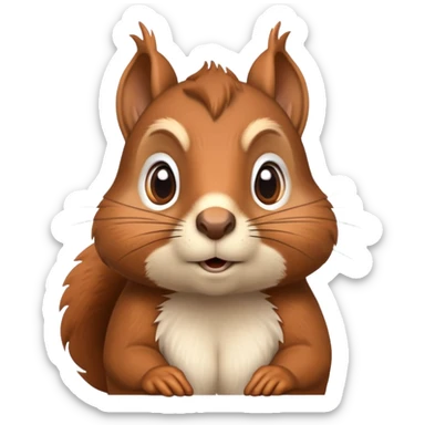 A concerned squirrel  sticker