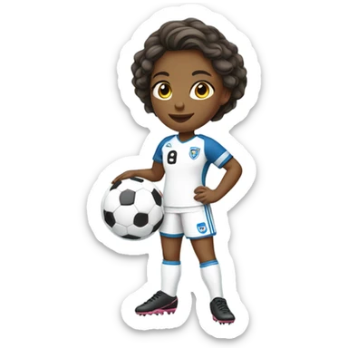 Girl soccer player  sticker