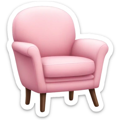 Pastel pink Cosy chair sticker