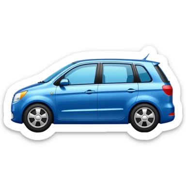 carro familiar de lado  sticker