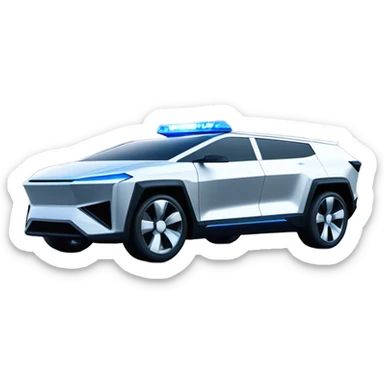 cybertruck police car sticker