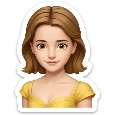 emma watson as belle Cinematic Realistic sticker