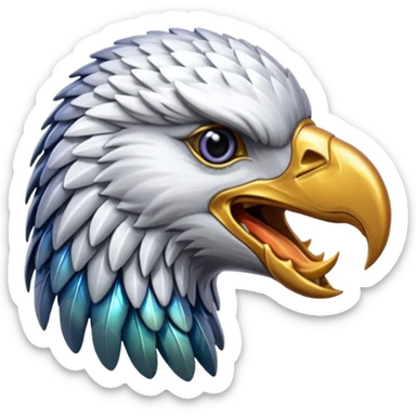 Silver Elder Scrolls Online eagle eating its tail Ouroboro sticker