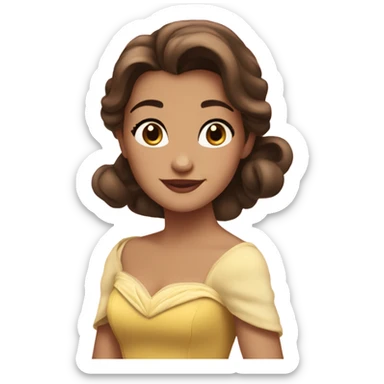 Generate belle disney princess sticker