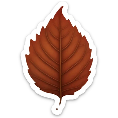 Red to brown leaf sticker