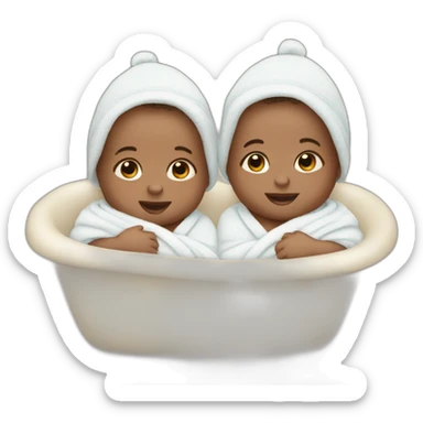 Newborn twins sticker