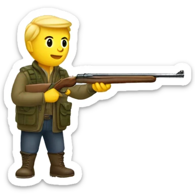  Blonde man duck hunting sticker