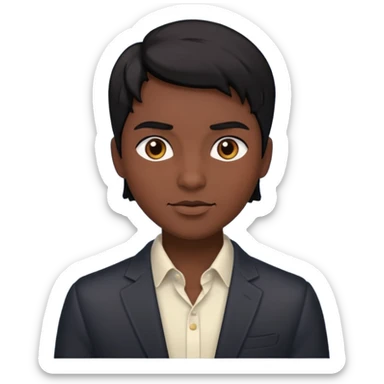 Black haired baddie  sticker