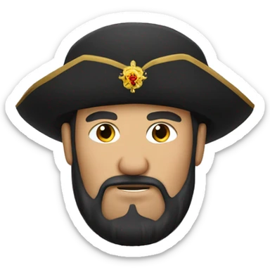 Cossack with oseledets hair sticker