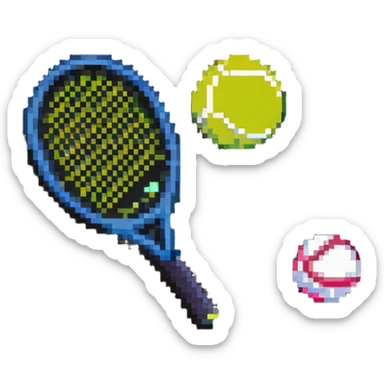 tennis racket and ball sticker