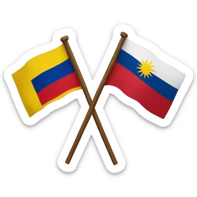 colombian flag and indian flag sticker