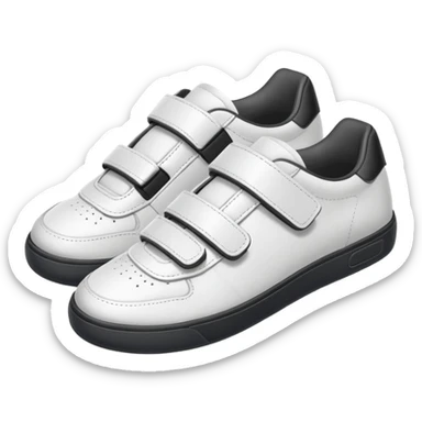 sneakers with open velcro hook and loop fastener sticker