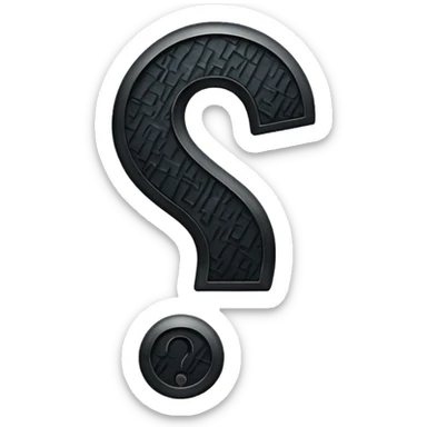 can you do one black question mark sticker