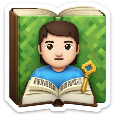 tôi muốn 1 khối book minecraft sticker