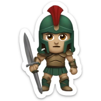 Spartan warrior sticker