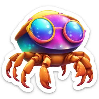 disco crab who was out too late last night sticker