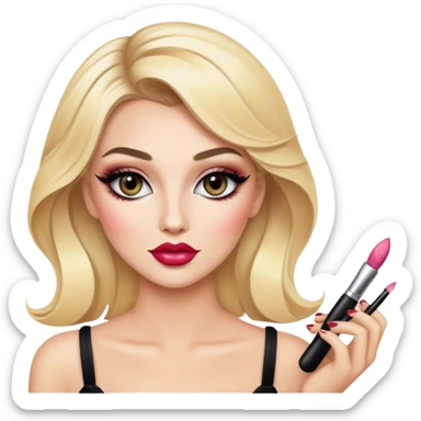 luxury blonde makeup artist glam sticker