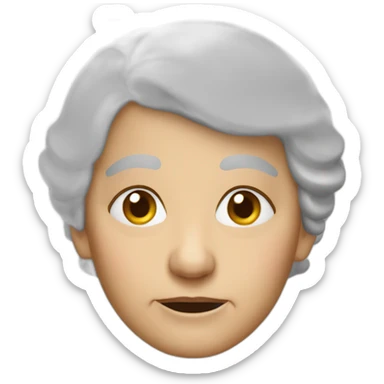 old woman dizzy sticker