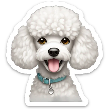 cool white toypoodle sticker