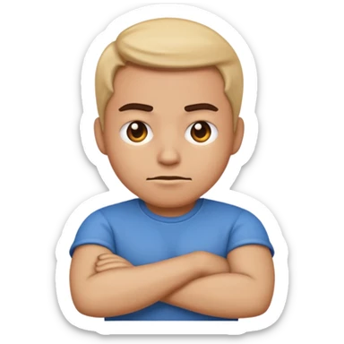 emoji mad crossing his arms  sticker
