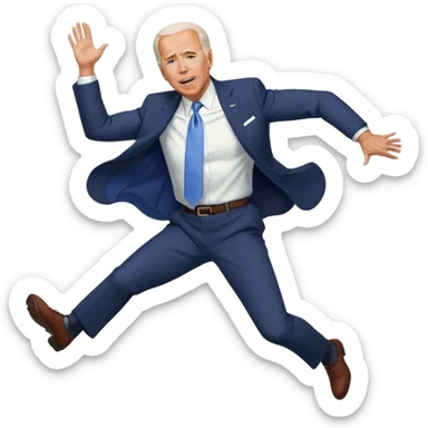 Biden falling  sticker