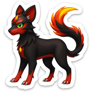Liepard-Houndoom-Litten-Sprigatito-Pokémon-fusion-creature (full body) sticker