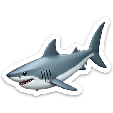 Shark with a top hat sticker