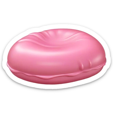 Cinematic Realistic Opaque Pink Slime, smooth and buttery with a pastel pink hue, ultra-glossy with a soft sheen, subtle folds and ridges forming as it moves, reflecting gentle highlights, glowing with a delicate, creamy texture, evoking a sense of playful satisfaction. sticker